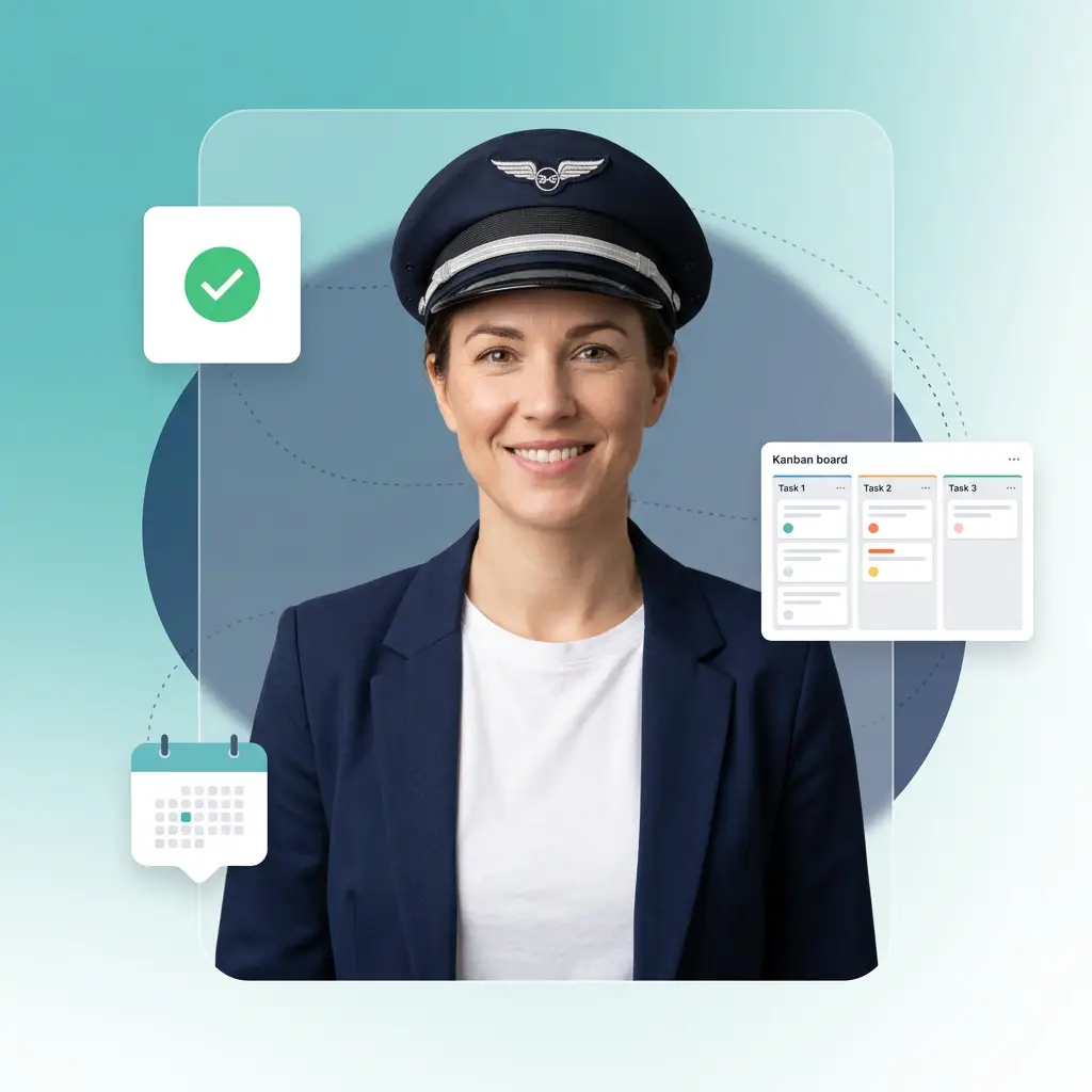 Bewerbungscockpit Pilotin