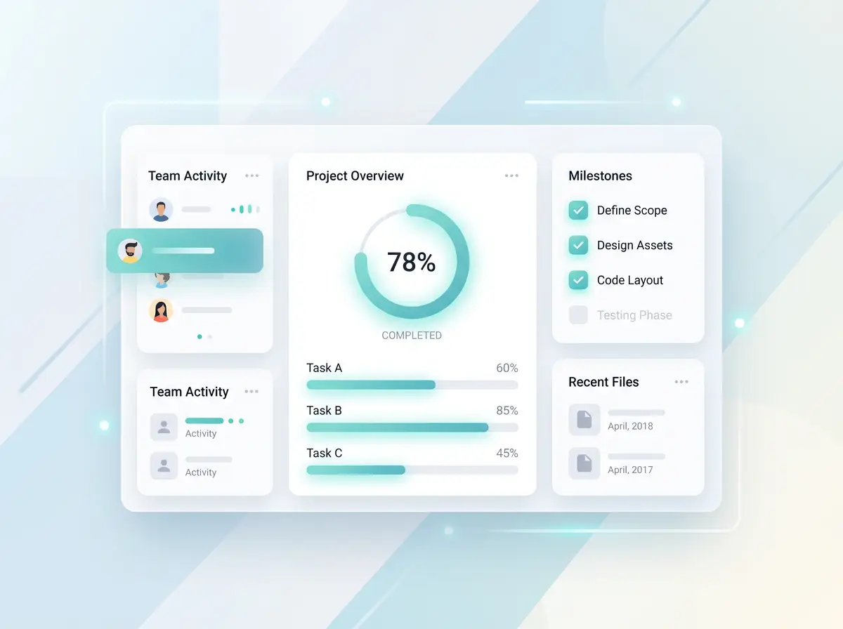 Organisiertes Dashboard